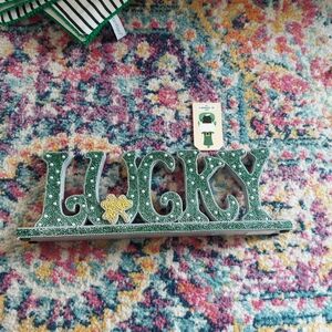 St Patricks Day Green and Yellow 'Lucky' Decor